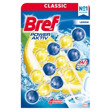 Bref Power Aktiv Lemon WC frissítő 3 x 50 g