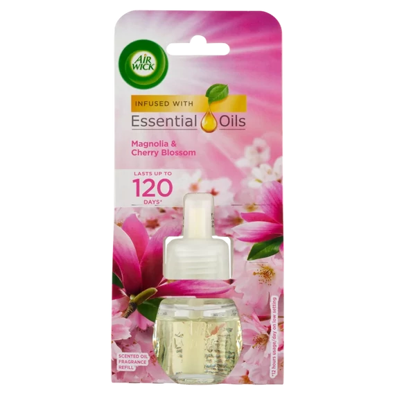Air Wick Magnólia és Cseresznyevirág elektromos utántöltő légfrissítő készülékhez 19 ml