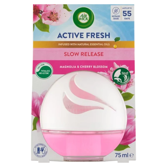 Air Wick Active Fresh Magnólia és cseresznyevirág légfrissítő gömb 75 ml