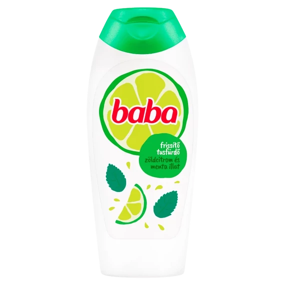 Baba frissítő tusfürdő zöldcitrom és menta illattal 400 ml