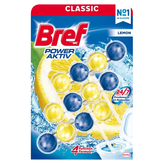 Bref Power Aktiv Lemon WC frissítő 3 x 50 g